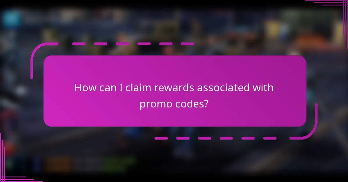 How can I claim rewards associated with promo codes?