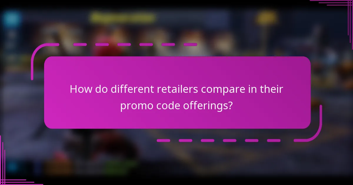 How do different retailers compare in their promo code offerings?