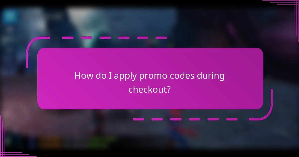 How do I apply promo codes during checkout?