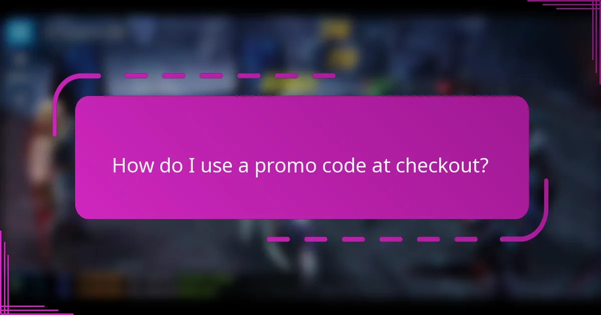 How do I use a promo code at checkout?