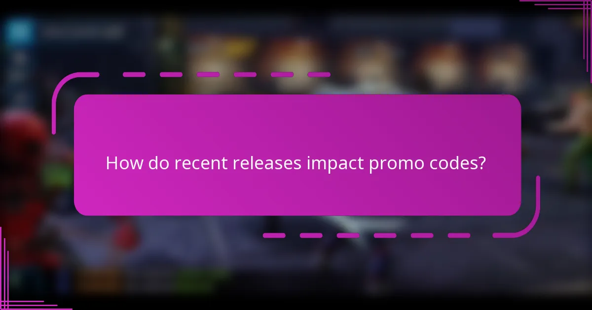 How do recent releases impact promo codes?