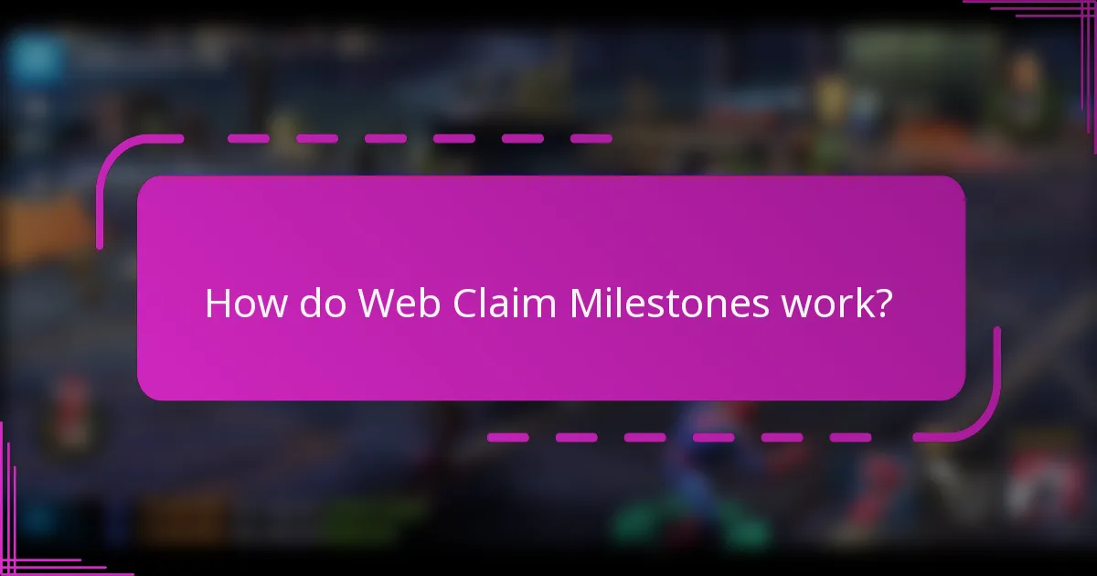 How do Web Claim Milestones work?