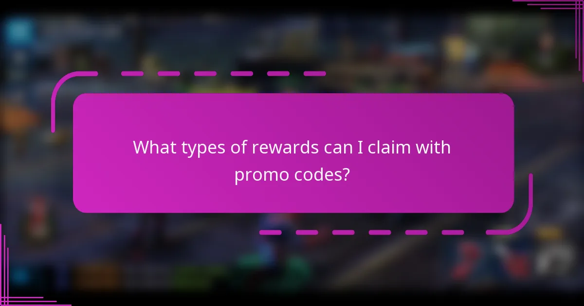 What types of rewards can I claim with promo codes?