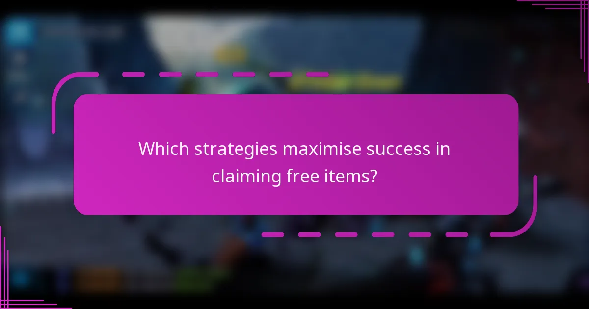 Which strategies maximise success in claiming free items?